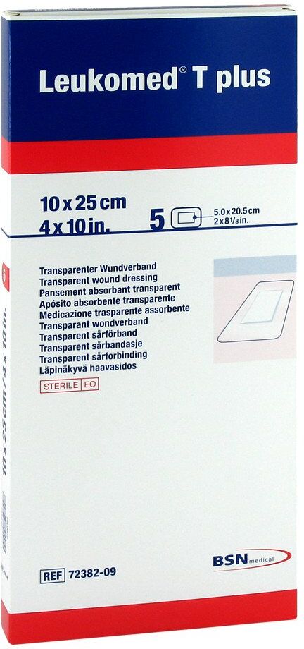 Leukomed transparent plus sterile Pflaster 10x25 cm 5stk