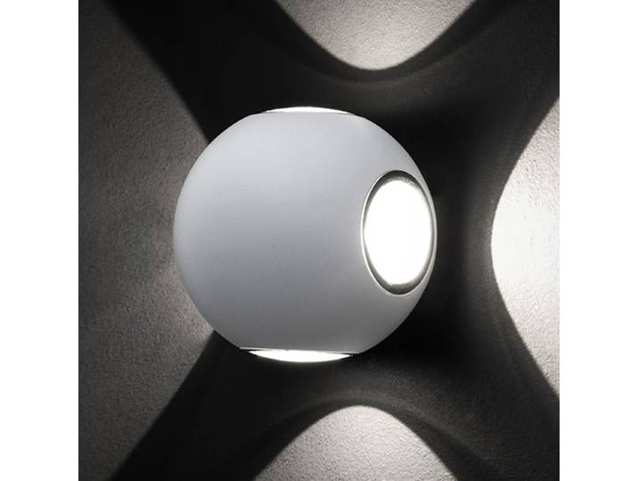 Applique extérieure ronde Como Ø 11cm Blanc/Blanc