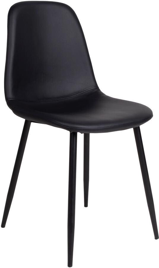 Stuhl HOUSE NORDIC "Stockholm", schwarz, B:47cm T:50cm, Kunstleder, Stahl, Stühle, Stuhl schwarz B/H/T: 47cm x 50cm