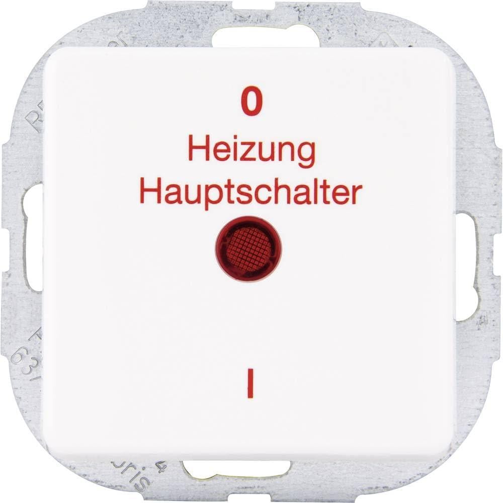 Dripio Verwarmingsschakelaar AquaCombi, IP44, wit, 250 V, 10 A, met neonlamp
