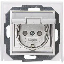 Kopp 954047087 ATHENIS UP-Feuchtraum Schutzkontakt-Steckdose mit Klappdeckel,