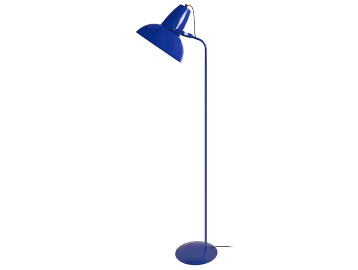 Lampadaire liseuse métal bleu abat-jour bleu
