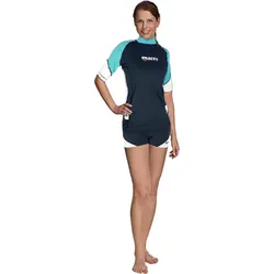 Mares Rash Guard Loose Fit - Kurz - Damen - Aqua - Gr: 2XL