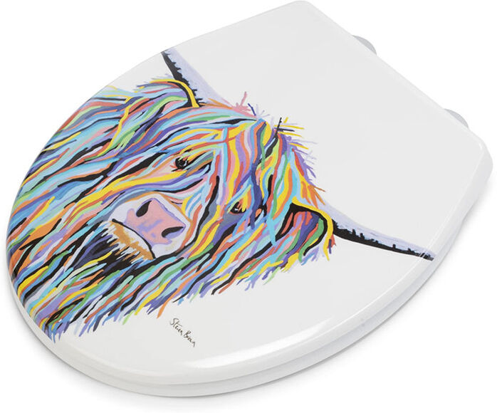 Croydex Angus Soft Close Round Standard Toilet Seat White 4.1cm H X 38cm W X 43cm D