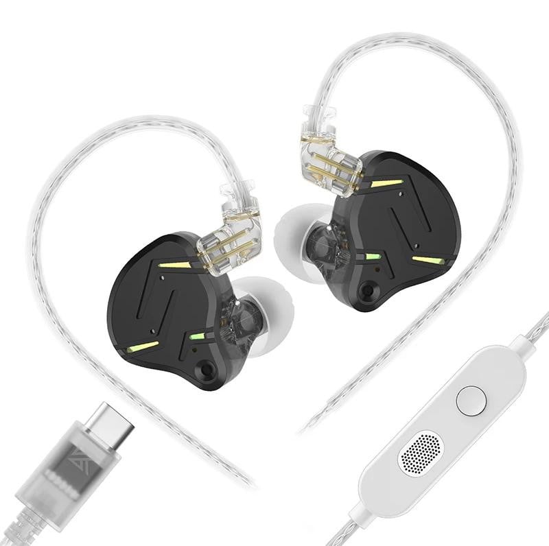 OEM In-ear monitoren met Type-C aansluiting en afneembare kabel, zwart