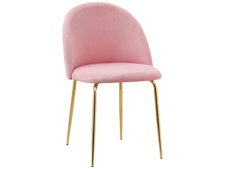 Chaise Fargo Gold Velvet en velours rose