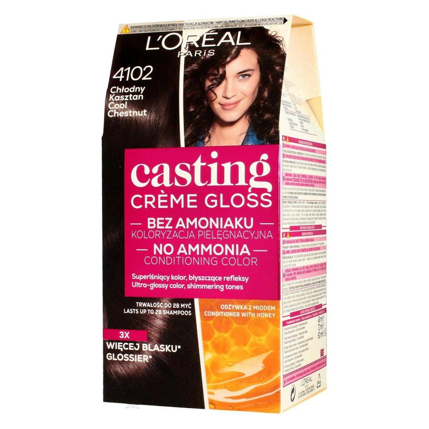 L'Oréal Paris L'Oréal Casting Creme Gloss hair dye 4102 Cool Chestnut (4102 Cool Chestnut) (3600523807000)