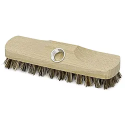 Schrubber Holz Nölle hart Naturfasermischnung 22 cm mit Gewinde, besonders harte Borstenmischung, ohne Bart