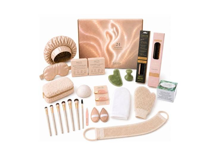 Calendrier de l'avent beauté, 24 accessoires soin, cheveux et visage