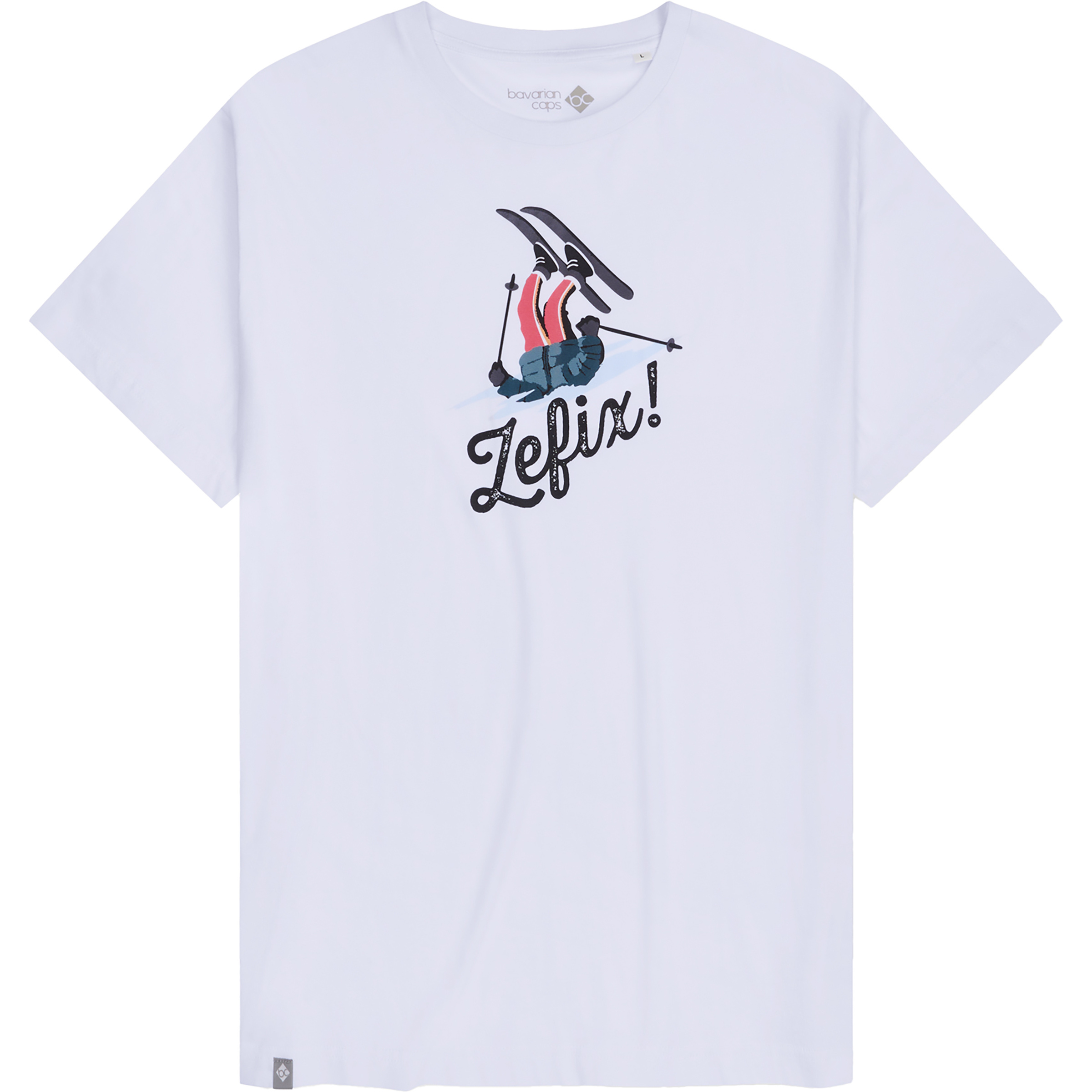 Bavarian Caps Zefix! Herren T-Shirts weiss Größe M Lifestyle Hautfreundlich