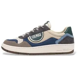 Colmar für Herren. AUSTIN-E Austin Effect Sneaker aus Veloursleder, beige, blau (42), Wohnung, Schnürsenkel, Lässig