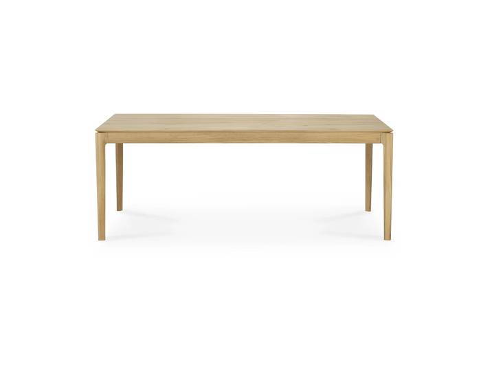 Ethnicraft Bok Ausziehtisch Lackierte Eiche, 100x200/300 cm