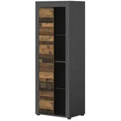 Vitrine   ¦ schwarz ¦ Maße (cm): B: 60 H: 159