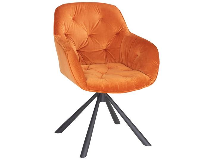 Armlehnstuhl Eileen in Orange Samt