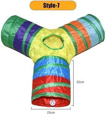 Uplifted Finds Portable Foldable Polyester And Steel Wire Cat Tunnel Tube 7