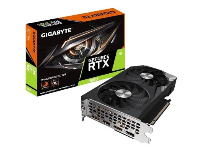 Gigabyte NVIDIA GeForce RTX 3060 WINDFORCE OC V2 grafische kaart - 12 GB GDDR6, 192-bit, PCI-E 4.0, 1792MHz Core Clock, 2x DP 1.4, 2x HDMI 2.1, NVIDIA Ampère - GV-N3060WF2OC-12GD