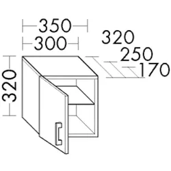 Burgbad Hängeschrank System 30 Preisgruppe 4 Sana 320x300x320 Asteiche Natur, H3042LF6336 H3042LF6336