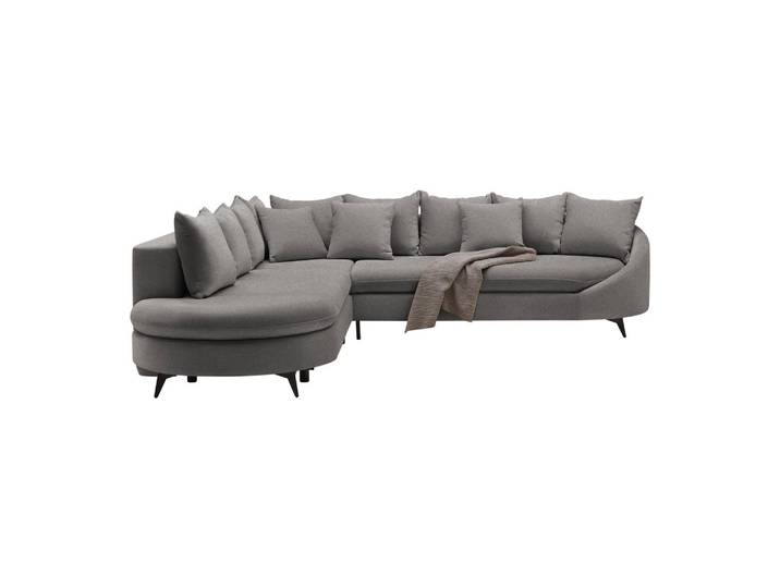 Ecksofa Chenille Graphitfarben