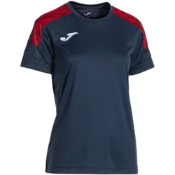 Joma, Damen, Sportshirt, Championship Kurzarm-T-Shirt (L), Blau, Rot