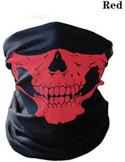 Perfect Picks Market Ghost Skull Cycling Balaclava Breathable Face Mask For MTB, Motorcycle & Outdoor Sports red