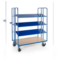 Rollcart Kommissionierwagen 4 doppels.Ladeflächen - Ladefläche LxB: 2x 1350x400mm
- Außenmaß LxB: 1530x800mm
- Tragkraft: 300kg