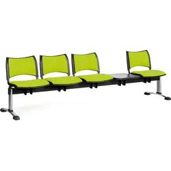Wartezimmerbank - gepolstert Smart Biedrax LC9223z - Gestell verchromt