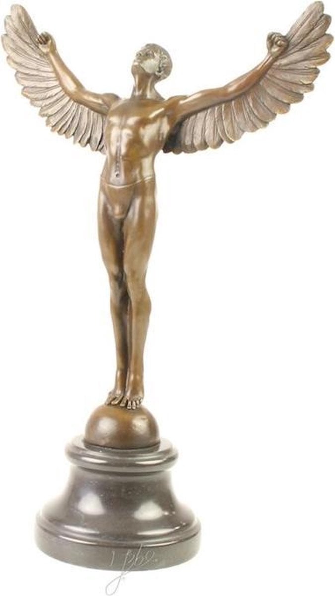 Icarus Engel Bronzen beeldje sculptuur Hoogte: 40,4 cm