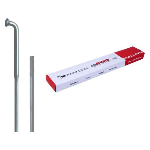 cnSpoke Spokes DB454 2.0-1.8-2.0 Edelstahl 258 mm Silber + Niple 144 Stcs. (CN-DB454-258)