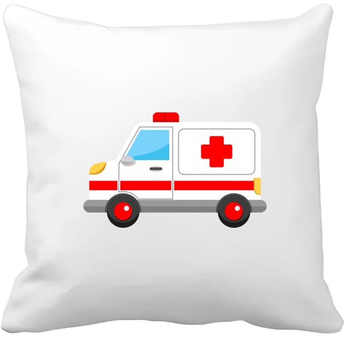 Akyol Ambulance Kussenhoes voor Zorgmedewerkers en Hulpdiensten, 40 x 40 cm
