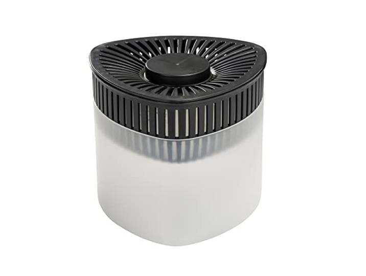 WENKO Entfeuchter Mod. Prisma effektiver Design Raumentfeuchter für Räume bis 40 m³ beugt Schimmel und Gerüchen vor 15 x 13 x 15 cm Transparent/Anthrazit