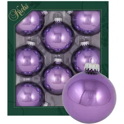 Krebs Glas Lauscha Violett glanz 7cm Glaskugeln uni