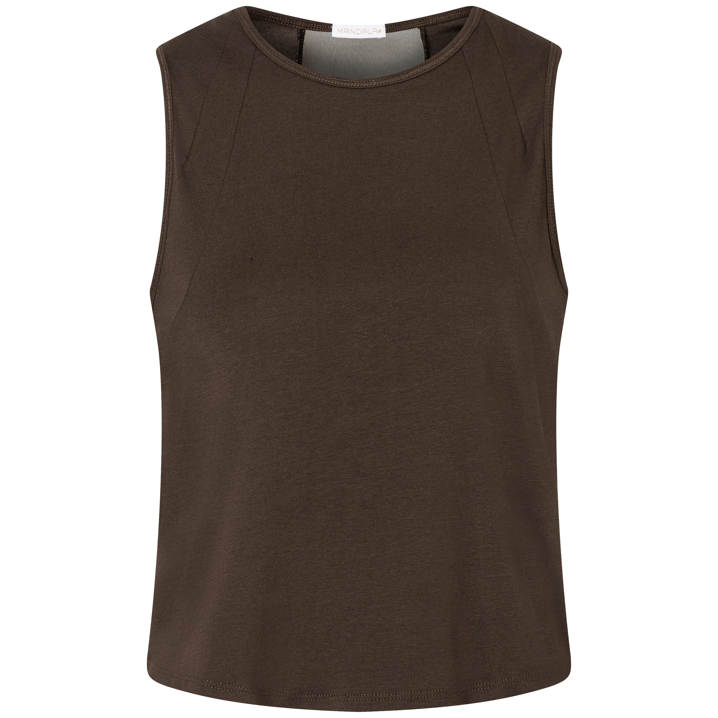 Mandala Cropped Tank Top Damen Tanktops braun Größe M Lifestyle | Yoga Hautfreundlich