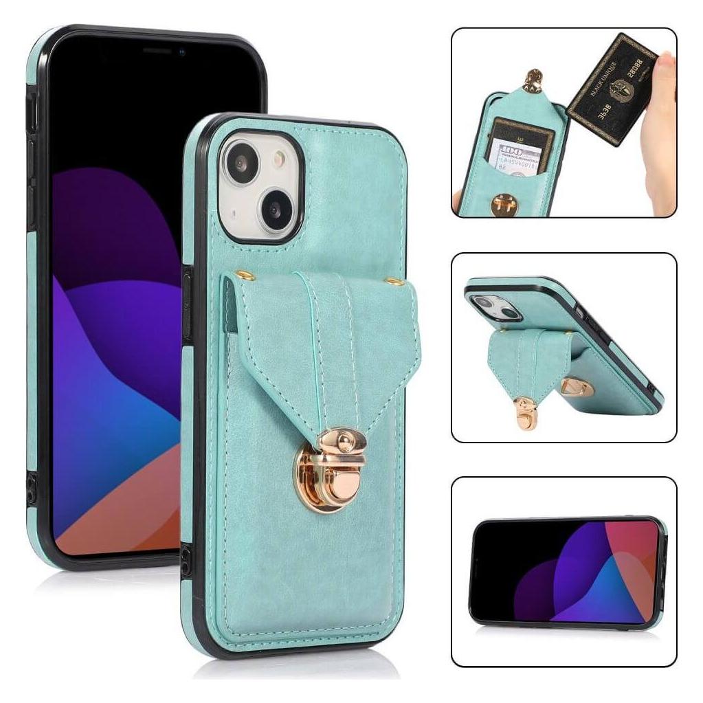 Cover-Discount iPhone 15 - Schutzhülle Case mit Tasche türkis (Apple iPhone 15) (660155750B)