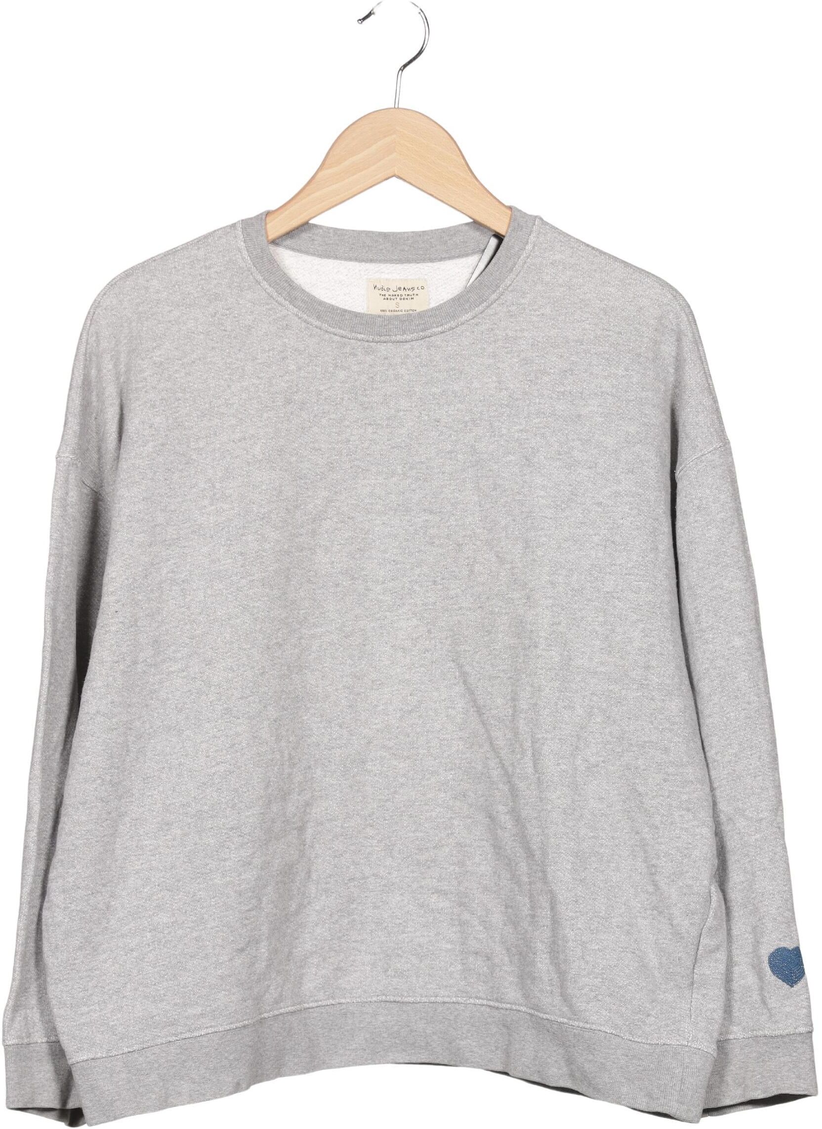 Nudie Jeans Damen Sweater, Grau, Gr. S, Baumwolle - Second Hand