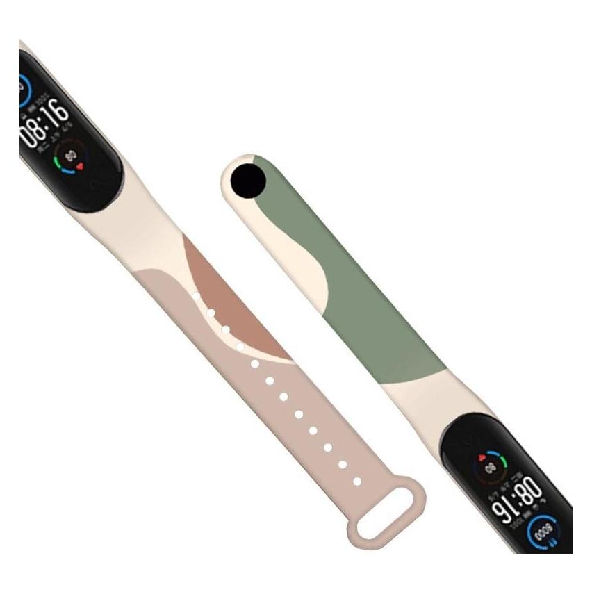 Hurtel Strap Moro Ersatzarmband für Xiaomi Mi Band 6 / Mi Band 5 Armband Armband Camo Schwarz (4) (Silikon) (1404978613)