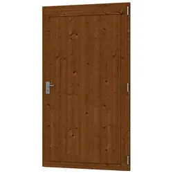 Skan Holz Einzeltür für Carports - nussbaum