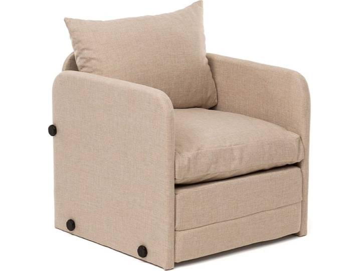 Fauteuil convertible en lin beige