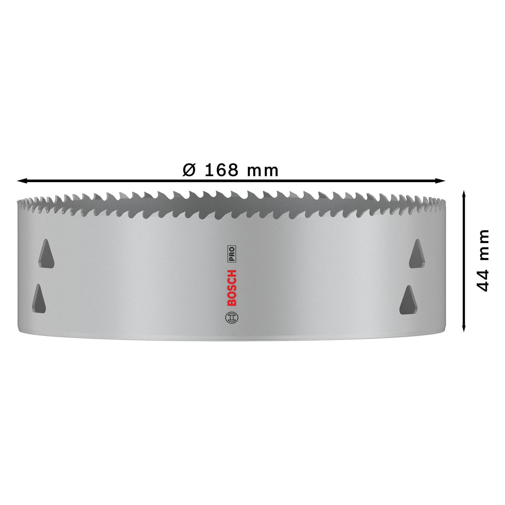 Bosch Professional Zubehör PRO Multi Material Lochsäge, 168 mm, mit Gewinde (168 mm) (2608901545)