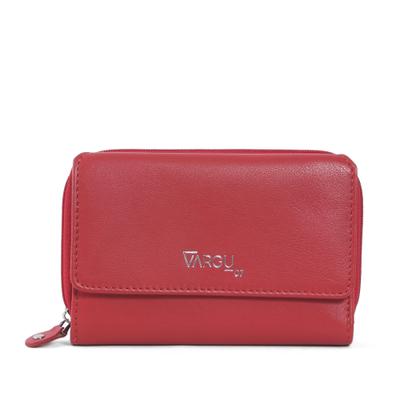 Geldbörse VARGU "NILA 1-A mono", Damen, rot, Rindsleder, Kleinlederwaren, LGW zertifiziertes Leder