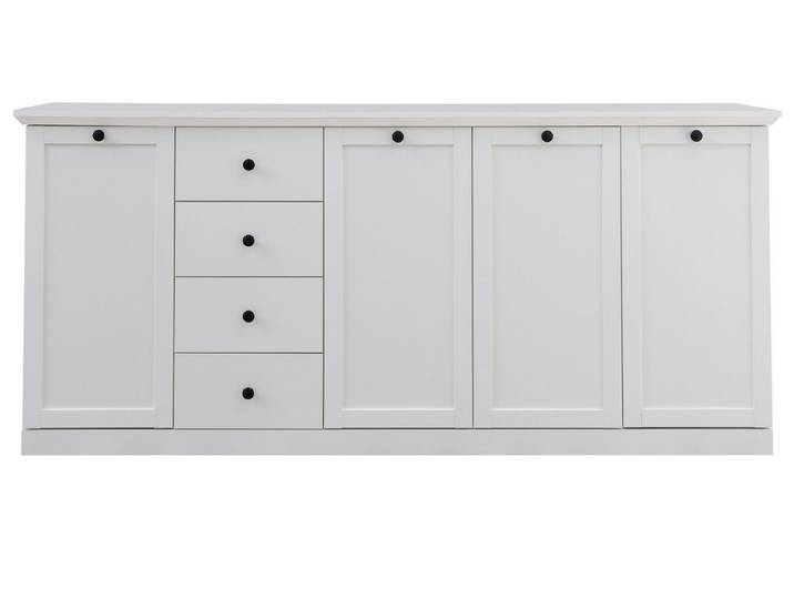 trendteam Sideboard Baxter (große Kommode in Landhaus weiß, 195 x 88 cm), 16 Fächer