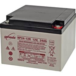 EnerSys Genesis NP24-12 Bleiakku 12 V 24 Ah Blei-Vlies (AGM) (B x H x T) 166 x 125 x 175 mm M5-Schraubanschluss Wartungsfrei, VDS-Zertifizierung, Geringe