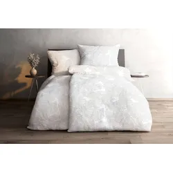 GRUND Bettwäsche Zafira grau/white 155x220 cm + 80x80 cm
