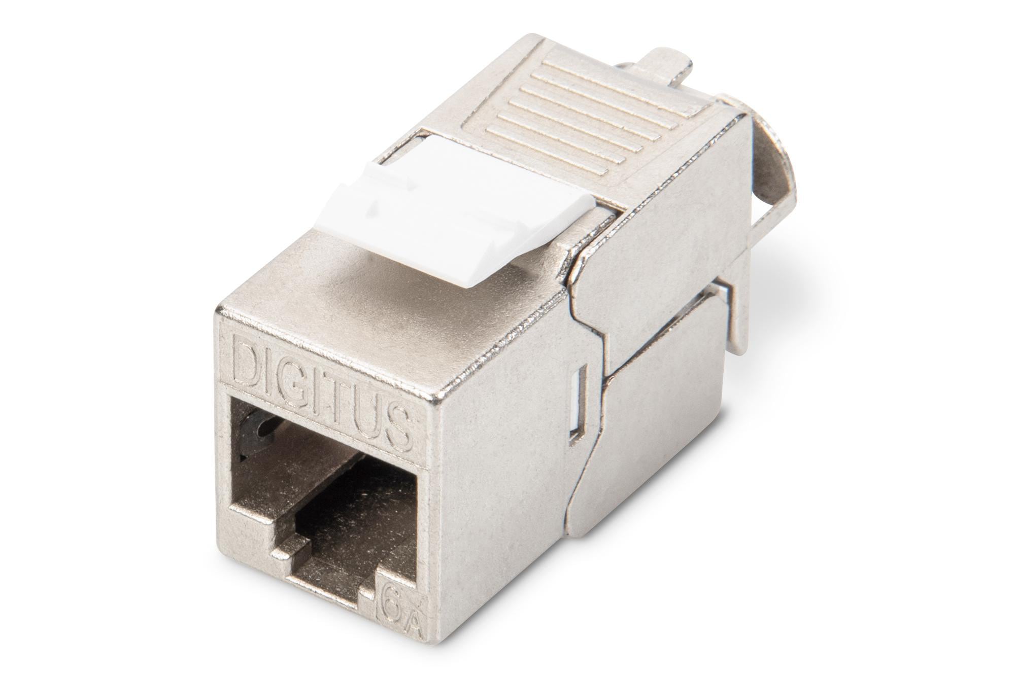 DIGITUS CAT 6A Keystone Modul, geschirmt, werkzeugfreier Montageanschluss 24 Stück DN-93615-24