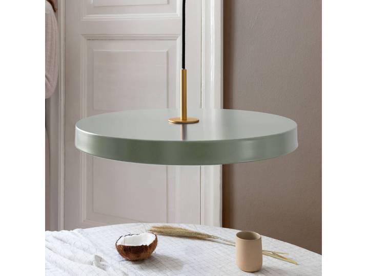 UMAGE Hängeleuchte Asteria Medium, dimmbar, grün, für Wohn- / Esszimmer, Aluminium, Design