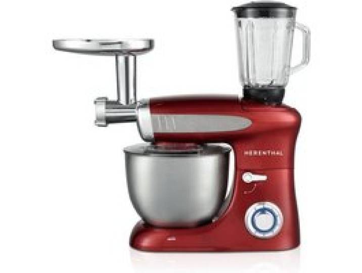 Robot pétrin - HERENTHAL - Modèle avec blender et hachoir - 1900 W - 6 5 L - Rouge