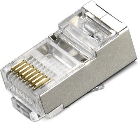 XtendLan CAT5e RJ45 STP connector met kabel, afgeschermd, rond