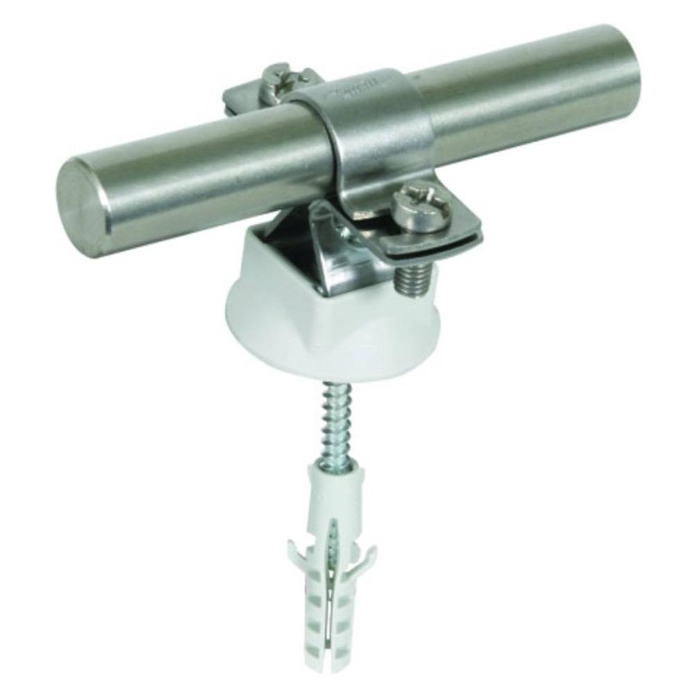 Dehn Stangenhalter NIRO 274260 f. Rd. 16mm m. Holzschraube u. K-Dübel (Wandhalterung) (274260)