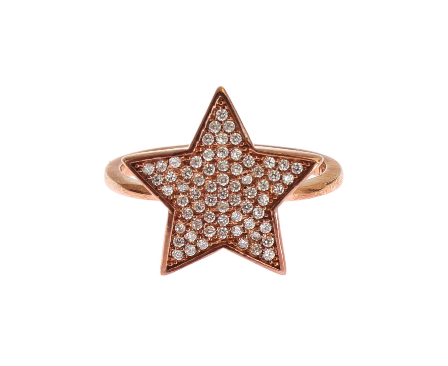 Nialaya Damen Klarer CZ Stern 925 Silberring
