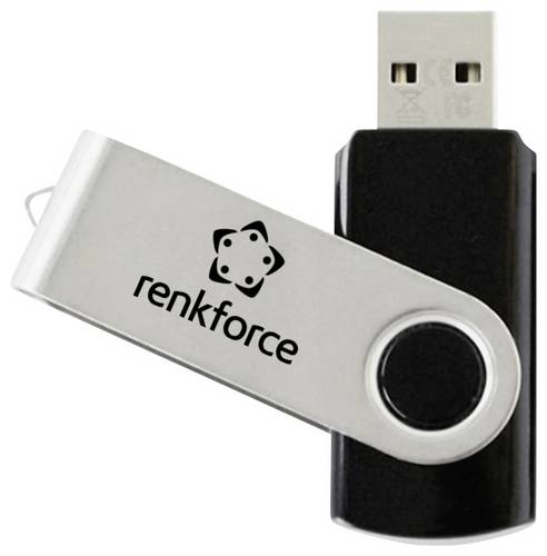 Renkforce RF-USBS-180 1GB USB 2.0 Stick USB-Stick 1GB Schwarz-Silber RF-7557590 USB-A (USB 2.0)