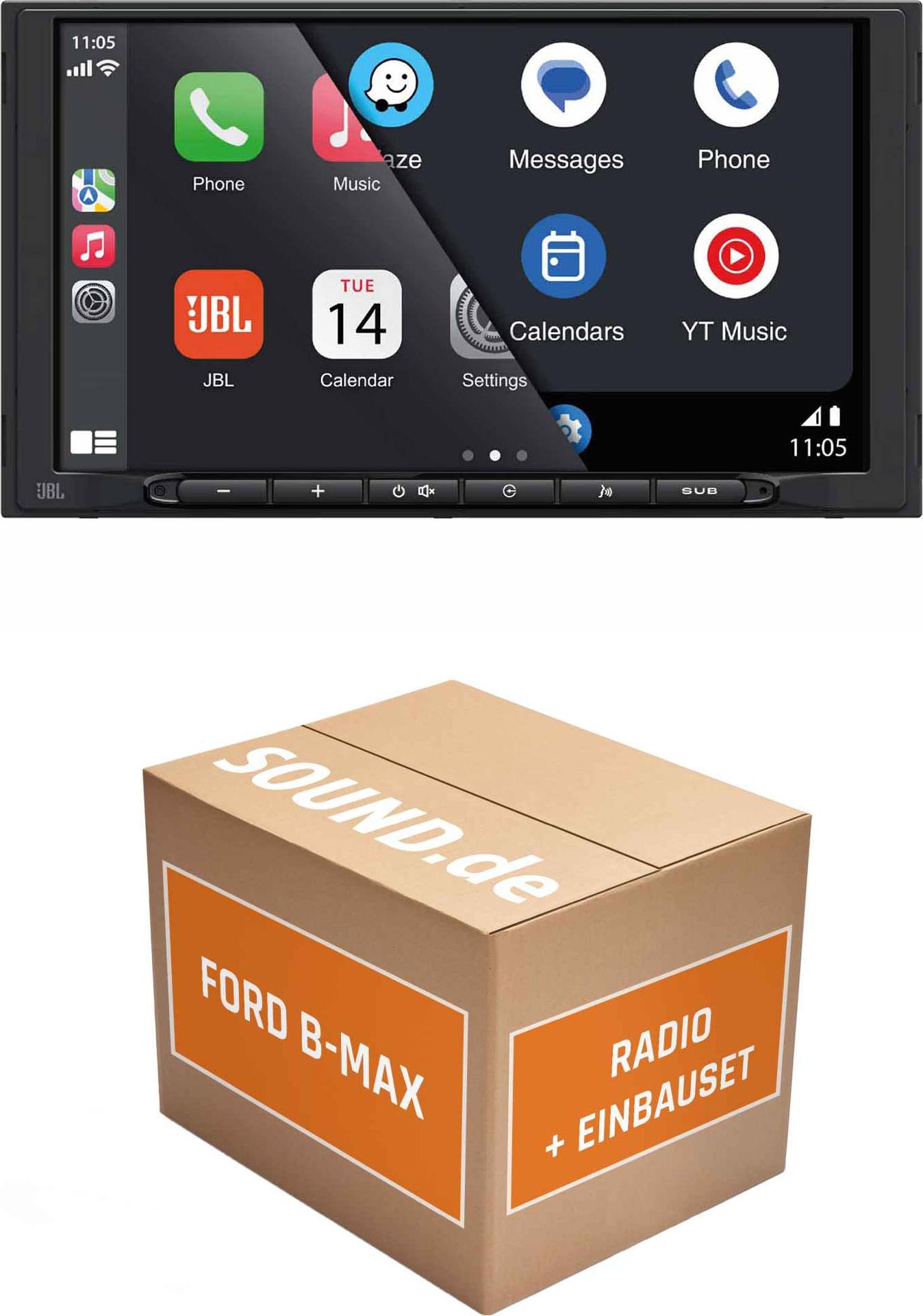 Autoradio Einbaupaket JBL Legend 700D passend für Ford B-Max + OEM Display | CarPlay Wireless Android Auto Wireless